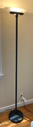 Metal Frame Floor Lamp With Glass Shade