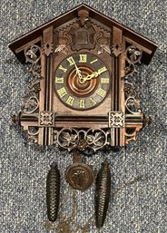 Vintage German Wooden Cuckoo Clock, Circa 1940's