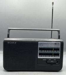 Sony ICF-38 FM/AM 2-band Radio - Power Cord Included / Battery Operated