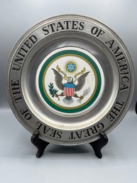 Wilton Pewter Decorative Plate - The Great Seal Of The United States
