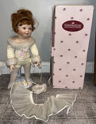Ashton Drake Galleries Porcelain Doll With Stand - Box Included #4468A - Little Ballerina