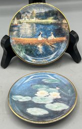 Goebel Artis Orbis Porcelain Trinket Dish Set - 2 Total - Claude Monet / A. Renoir