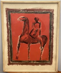 Marino Marini 'horse & Rider' 1955 Framed Print