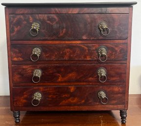 Felt Lined Drawers Cutlery Cabinet With Lions Head Brass Hardware