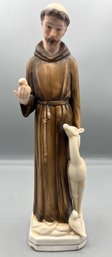 St. Francis Friar Hand Painted Porcelain Figurine #E2621