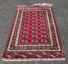 Hand Woven Bokhara Style Wool Pile Area Rug