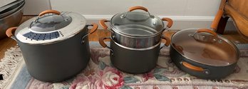 Technique Kitchen Cooking Pot Set - 3 Pieces Total - Lids Included