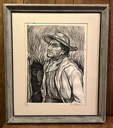 Pablo OHiggins 1953 Pencil Signed Lithograph Framed #20/50 - El Presidente Municipal