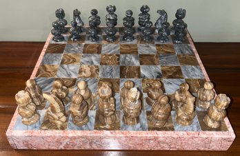 Solid Onyx & Marble Chess Set