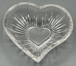 Mikasa Crystal Heart Shaped Bowl