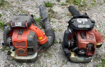 Husqvarna / Red Fox Gas Powered Backpack Blowers For PARTS ONLY - 2 Total