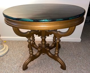 Vintage Wooden Resin Top Table