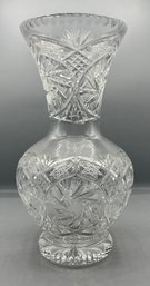 Hand Cut Lead Crystal Vase - Made In Poland