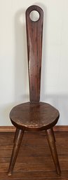 Vintage William Fetner Wooden Key Hole Chair