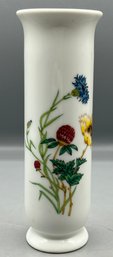 Takashi Floral Pattern Porcelain Bud Vase - Made In Japan