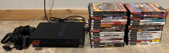 Sony Playstation 2 With Assorted Games & 2 Controllers Included - Serial #FU5486682