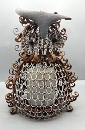 Decorative Battery Operated Metal Owl Shaped Decor