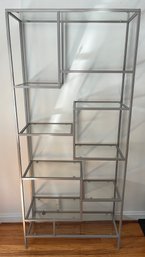 Metal Frame Glass-shelf Display Unit