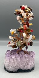 Amethyst Base Gemstone Tree Figurine