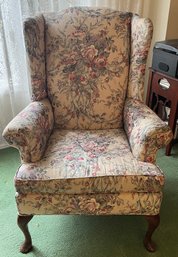 Cochrane Furniture Floral Upholstered Wingback Chair