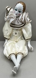 Hand Painted Porcelain Clown Figurine