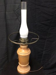 Hurricane Wood Base Lamp (Electric)