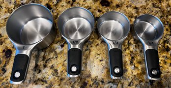 OXO Stainless Steel Magnetic Stacking Measuring Cups - 4 Piece Lot
