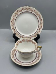 Narumi China Hartford Pattern Tea Cup Set - 3 Pieces Total - Made In Occupied Japan