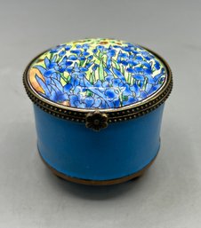 Kelvin Chen 2005 Hand Painted Metal Enamel Trinket Box #264