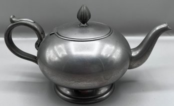 Pewter Teapot Stamped With Eagle & 618