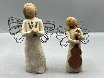 Willow Tree Figurines - 2 Total - Angel Of Remembrance & Angel Of Song