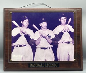 NY Yankees Baseball Legends Wall Plaque