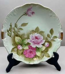 Lefton China Hand Painted Floral Pattern Platter #719 - Made In Japan