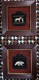 Entertainment For Man & Horse & The White Bear Entertainment Wall Plaques