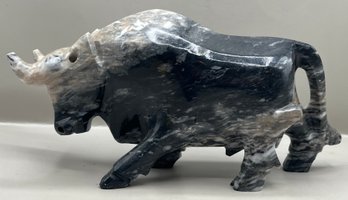 Carved Onyx Bull Figurine