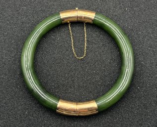 14K Jade Bangle Bracelet