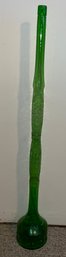 Decorative Long Neck Green Glass Bottle