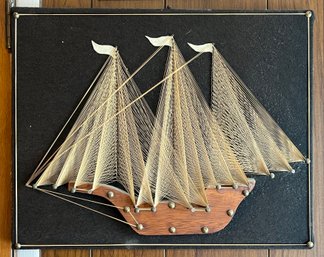 Handcrafted Wooden Sailboat Art