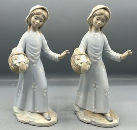 Zaphir Porcelain Figurines - Handmade In Spain - 2 Total - From The Vineyard