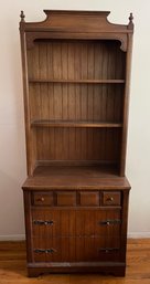 Solid Wood 3-drawer Chest With Hutch