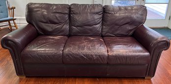 Macys Studded Leather Sofa