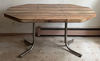 Wooden Laminate Dinette Table With Metal Base