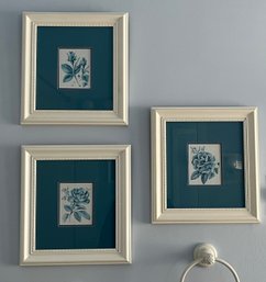 Laura Asheley Floral Pattern Prints Framed - 3 Total