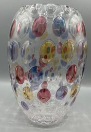 Decorative Glass Bubble Pattern Vase