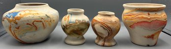Nemadji Pottery Vases - 4 Total