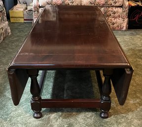 Ethan Allen Solid Wood Drop-leaf Coffee Table