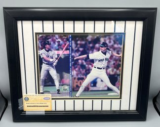 Randy Johnson Vs Larry Walker Signed Framed Photograph With COA