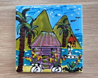 Made In Mexico Hand Painted Tile