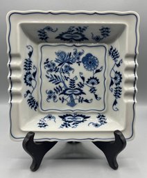 Blue Danube Porcelain Floral Pattern Cigar Ashtray