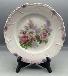 Hand Painted Floral Pattern Porcelain Platter - Made In Germany